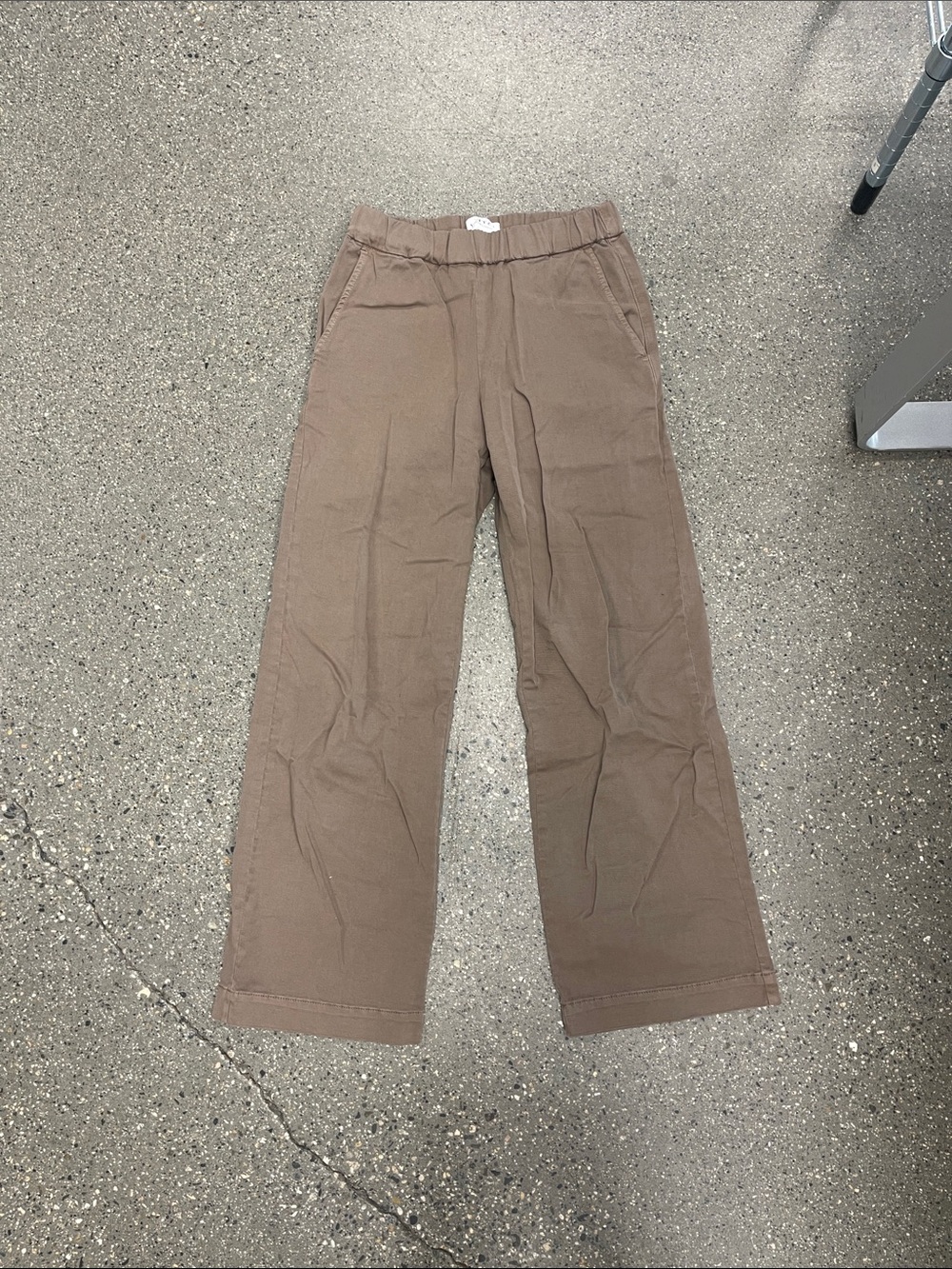 Naya Brown Pull-On Straight-Leg Pants